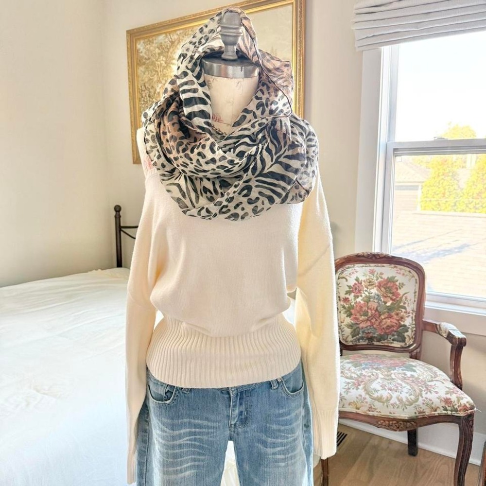 Vintage cheetah‎ circle Infinity scarf